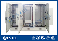 IP55 Three Bays Outdoor Telecom Cabinet For Installing Battery, Power System, Telecom Equipments