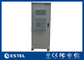 19 Inch Floor Mounted Outdoor Telecom Cabinet With 4 Wheels And Dual Doors supplier