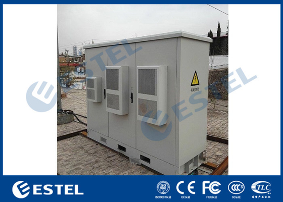 China Durable Outdoor Cabinet Base Station IP55 Three Bay Galvanized Steel Heat Insulation supplier