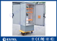 IP55 Anti Corrosion Powder Coated Thermostatic Outdoor Telecom Cabinet With Front Rear Access supplier